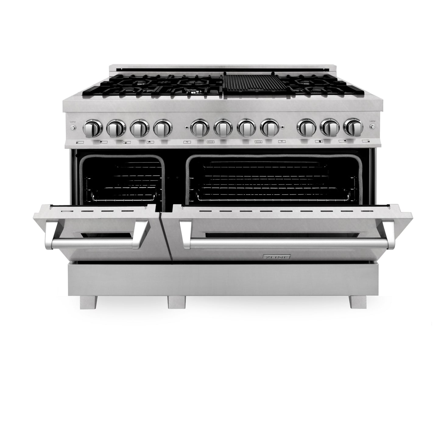 ZLINE 3-Appliance 48" Kitchen Package with DuraSnow Stainless Dual Fuel Range, Ducted Vent Range Hood, and Tall Tub Dishwasher