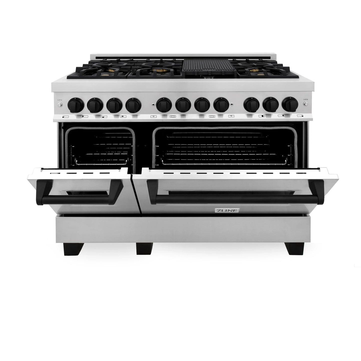 ZLINE Autograph Edition 48" Dual Fuel Range - Stainless Steel with Matte Black Accents