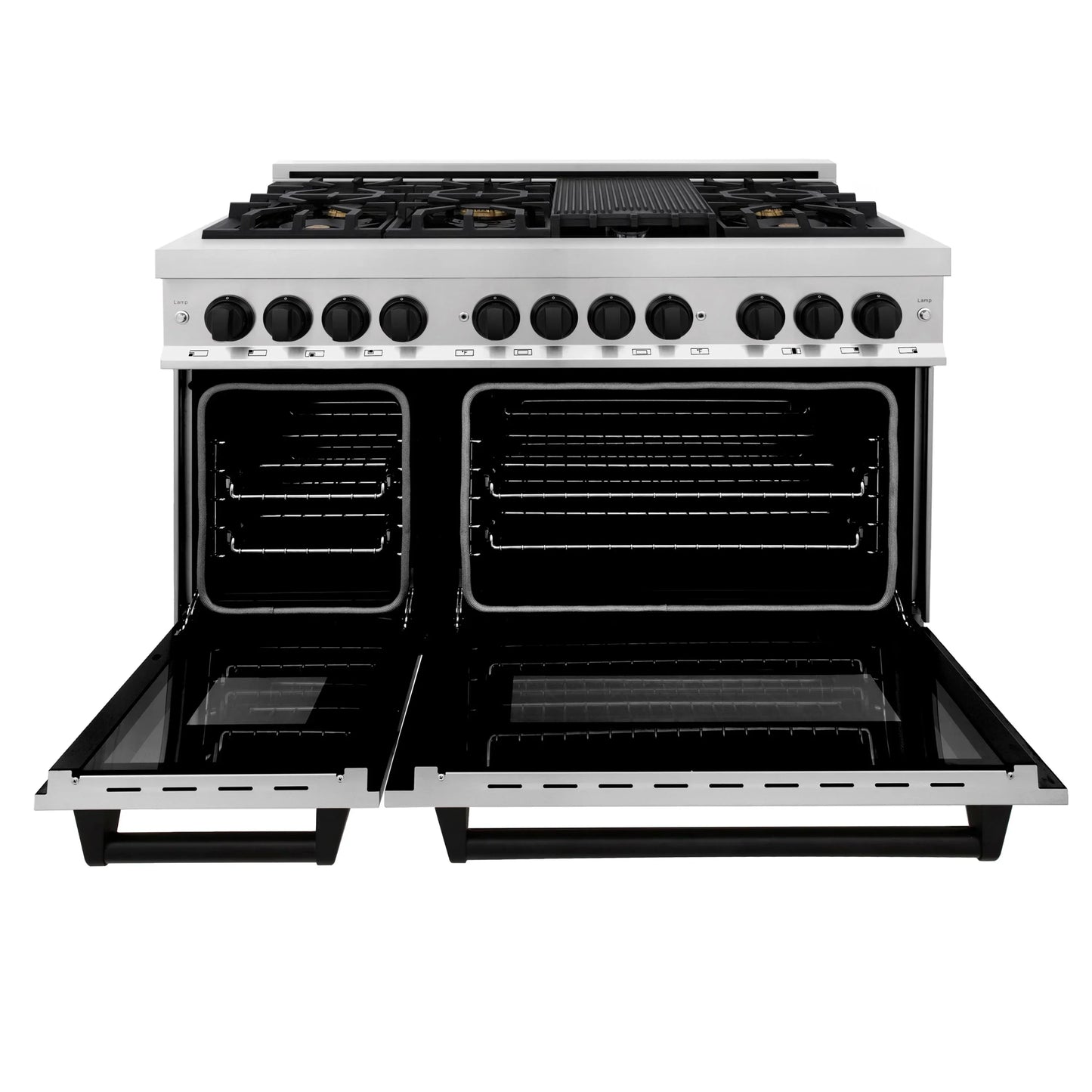 ZLINE Autograph Edition 48" Dual Fuel Range - Stainless Steel with Matte Black Accents