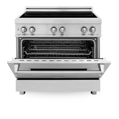 ZLINE 36" 4-Element Induction Range with Electric Oven - Stainless Steel
