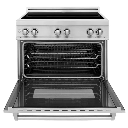 ZLINE 36" 4-Element Induction Range with Electric Oven - Stainless Steel