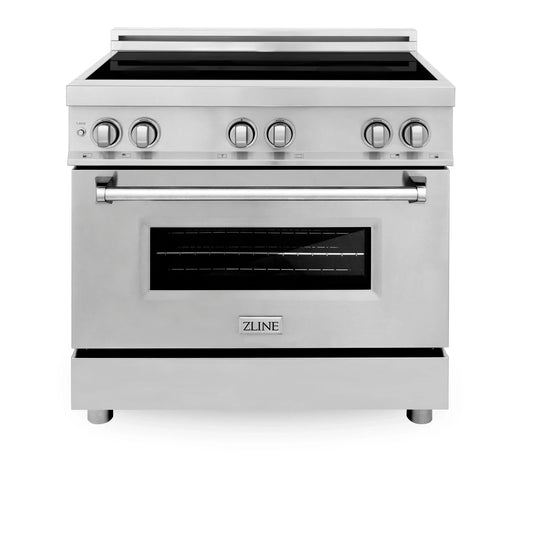 ZLINE 36" 4-Element Induction Range with Electric Oven - Stainless Steel