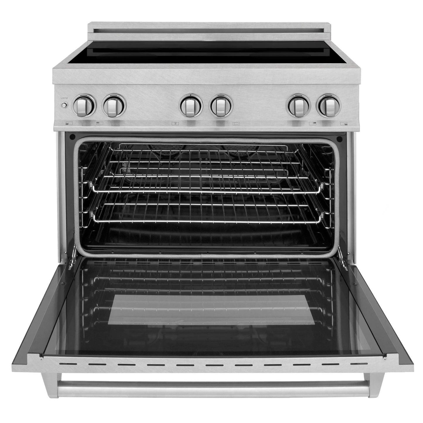 ZLINE 36" 4-Element Stove Induction Range with Electric Oven - DuraSnow Stainless Steel