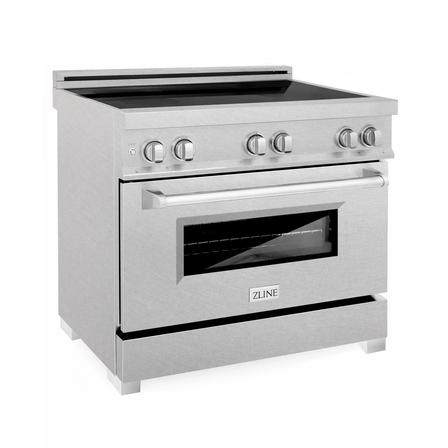 ZLINE 36" 4-Element Stove Induction Range with Electric Oven - DuraSnow Stainless Steel