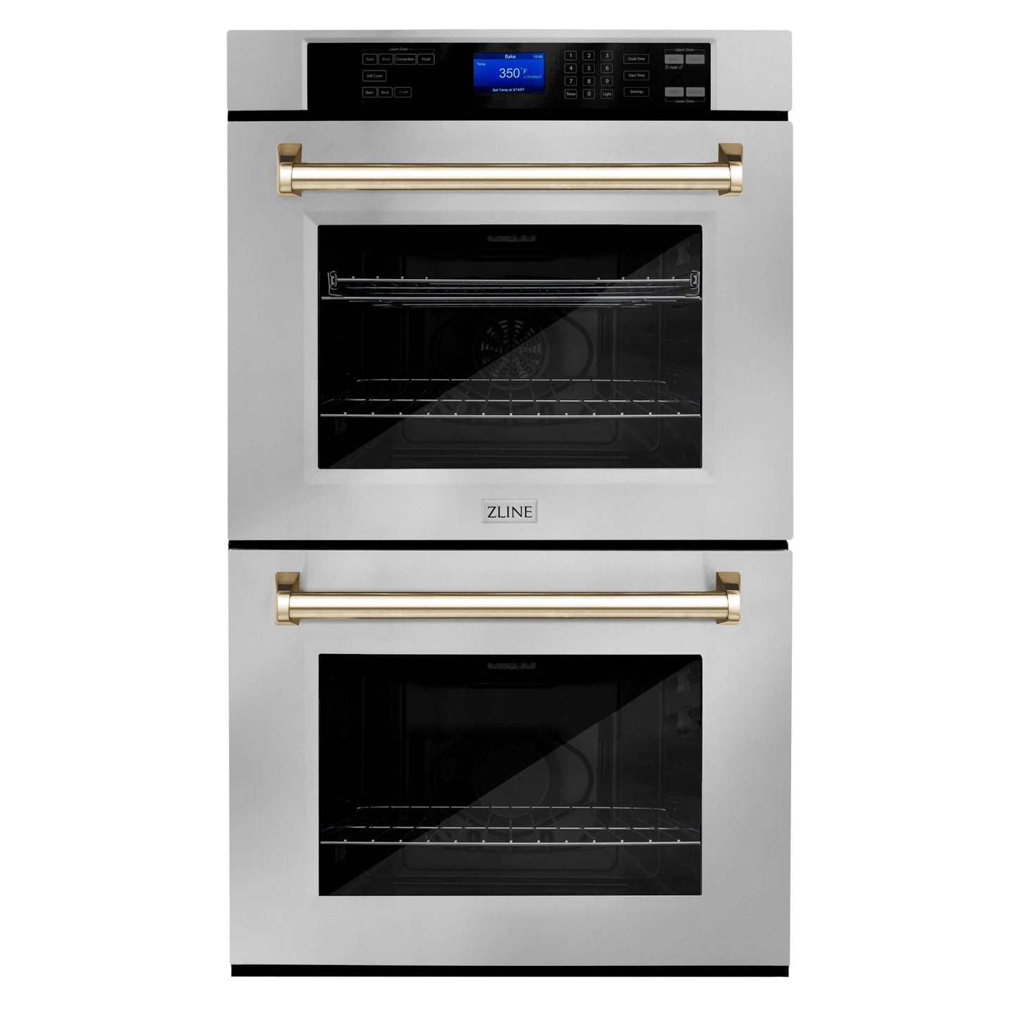 ZLINE Autograph Edition 30" Electric Double Wall Oven - Stainless Steel with Accents, Self Clean, True Convection