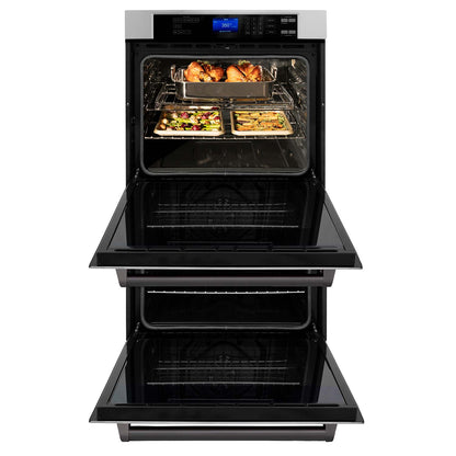 ZLINE Autograph Edition 30" Electric Double Wall Oven - Stainless Steel with Accents, Self Clean, True Convection
