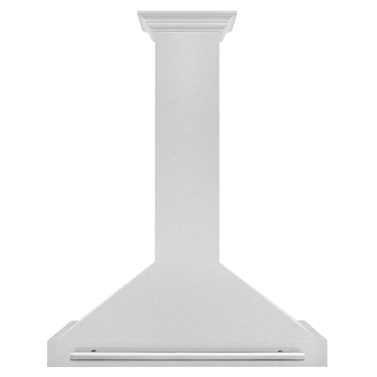 ZLINE 36" DuraSnow Stainless Steel Range Hood - Stainless Steel Handle with Colored Shell Options