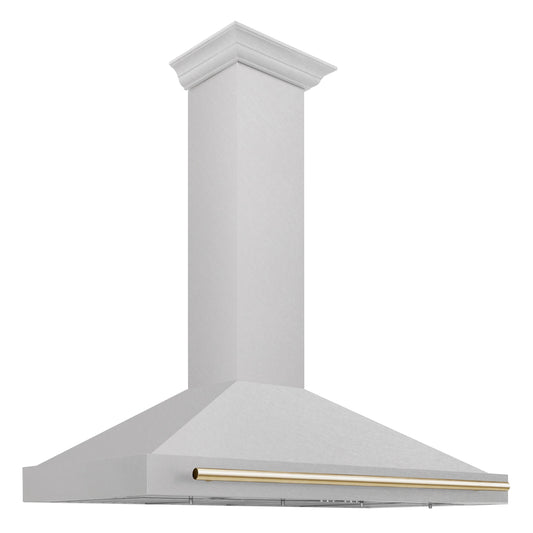 ZLINE 48" Autograph Edition DuraSnow Range Hood - Stainless Steel Shell and Accents