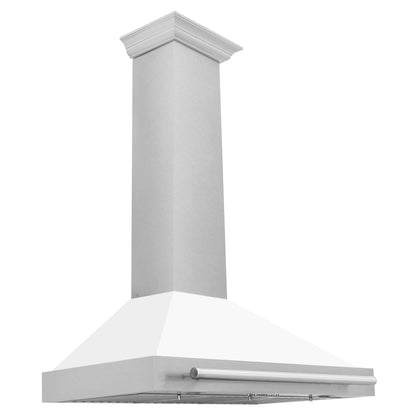 ZLINE 36" DuraSnow Stainless Steel Range Hood - Stainless Steel Handle with Colored Shell Options