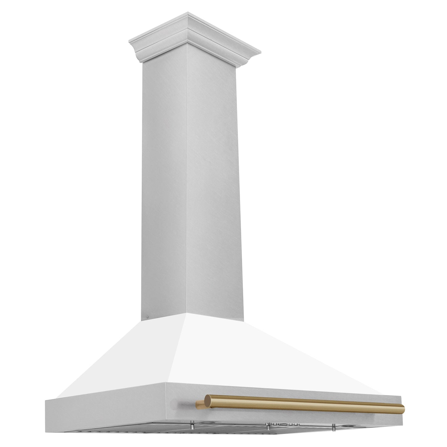 ZLINE 36" Autograph Edition Range Hood - DuraSnow Stainless with Matte White Shell and Accented Handle