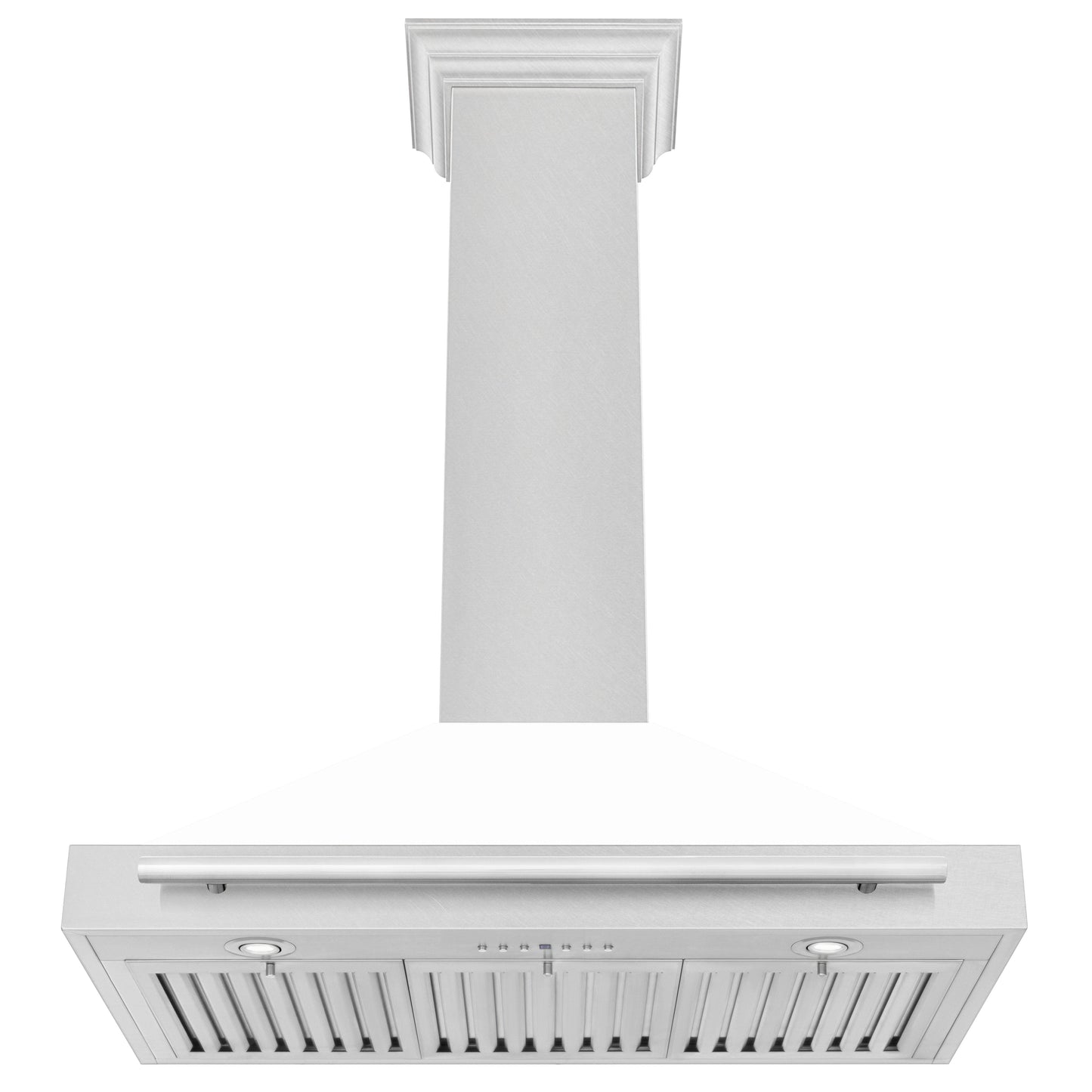 ZLINE 36" DuraSnow Stainless Steel Range Hood - Stainless Steel Handle with Colored Shell Options