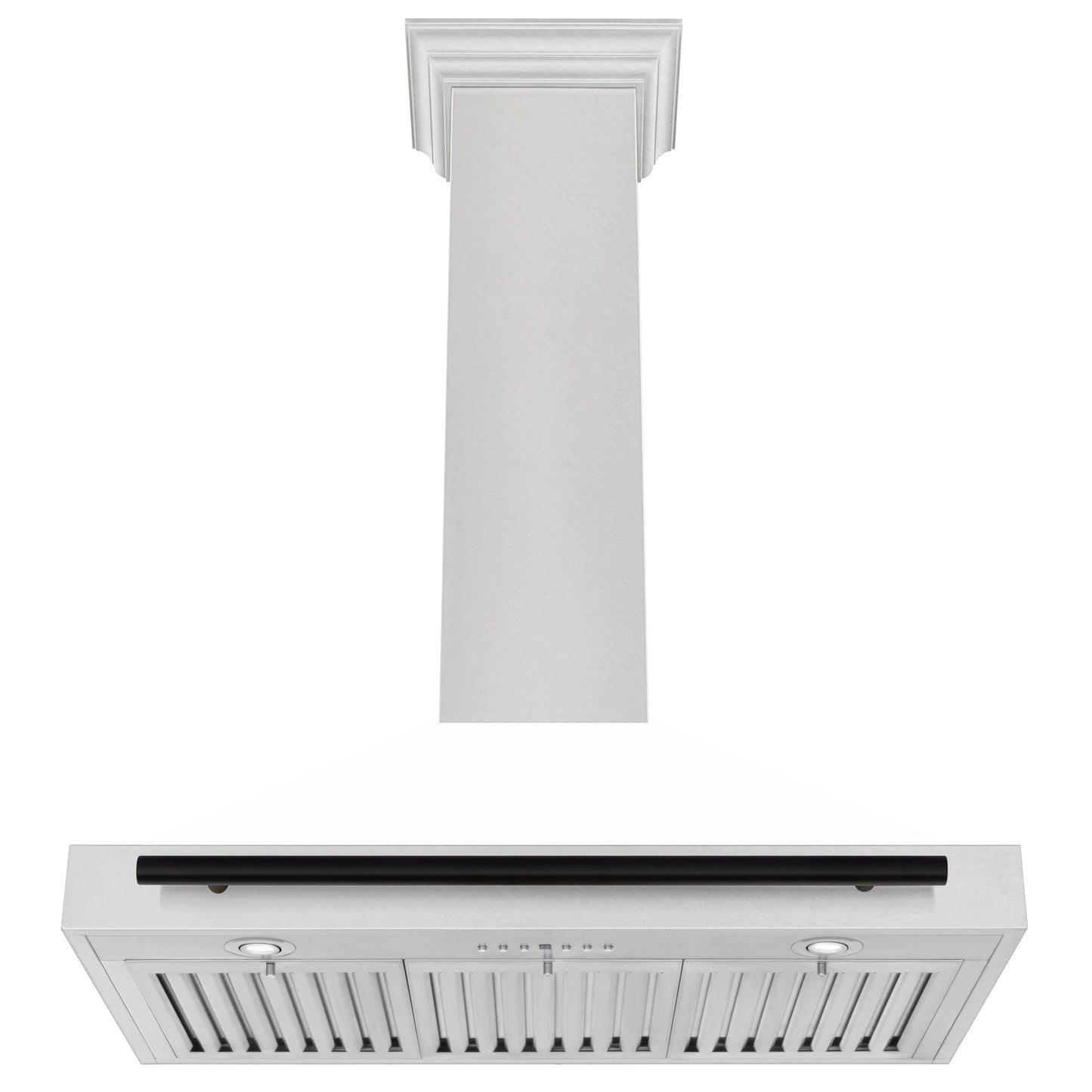 ZLINE 36" Autograph Edition Range Hood - DuraSnow Stainless with Matte White Shell and Accented Handle