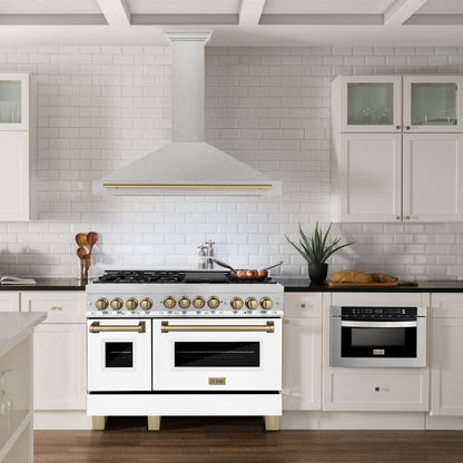 ZLINE 48" Autograph Edition DuraSnow Range Hood - Stainless Steel Shell and Accents