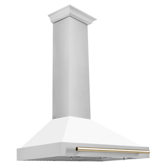 ZLINE 36" Autograph Edition Range Hood - White Matte Shell & Accents