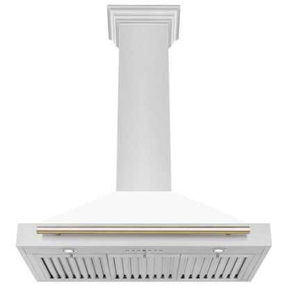 ZLINE 36" Autograph Edition Range Hood - White Matte Shell & Accents