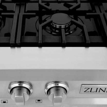 ZLINE 2-Appliance Kitchen Package with 36" Stainless Steel Rangetop and 30" Double Wall Oven