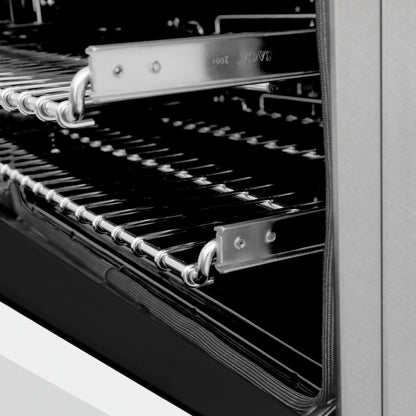 ZLINE 30" 4-Element Induction Range with Electric Oven - Fingerprint Resistant Stainless Steel, Matte White Door