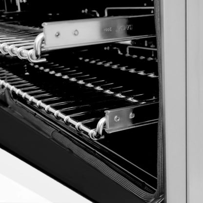 ZLINE 30" Dual Fuel Range - Stainless Steel with White Matte Door, Gas Stove, and Electric Oven