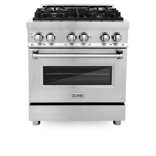 ZLINE 30" Dual Fuel Range - Stainless Steel, Gas Stove, and Electric Oven