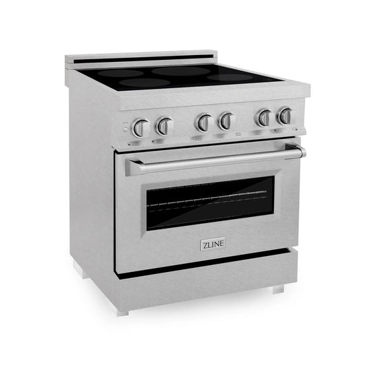 ZLINE 30" 4-Element Induction Range with Electric Oven - Fingerprint Resistant DuraSnow Stainless Steel