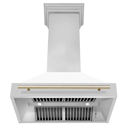 ZLINE Autograph Edition 36" Range Hood - Stainless Steel with Matte White Shell