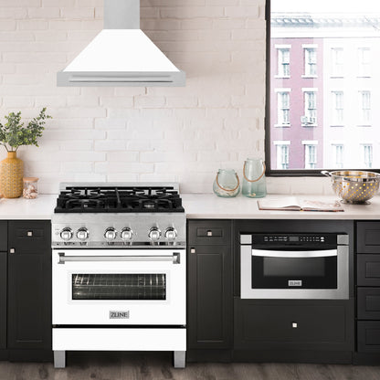 ZLINE 36" Stainless Steel Range Hood - Handle with Multiple Color Options