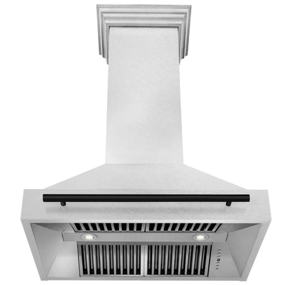 ZLINE 36" Autograph Edition Range Hood - Fingerprint Resistant with Stainless Steel Shell and Colored Handle