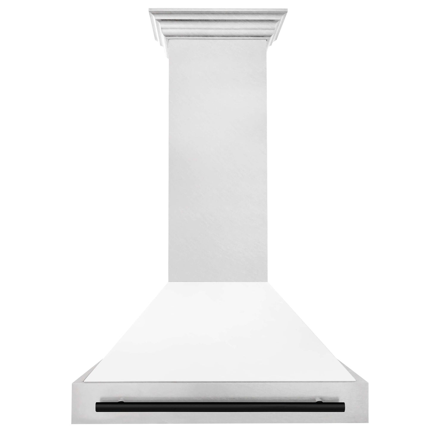 ZLINE Autograph Edition 36" Range Hood with DuraSnow Steel Shell - Matte White and Accented Handle