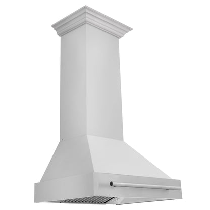 ZLINE 30" Stainless Steel Range Hood - Colored Shell Options and Stainless Steel Handle