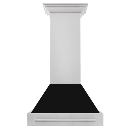 ZLINE 30" Stainless Steel Range Hood - Colored Shell Options and Stainless Steel Handle