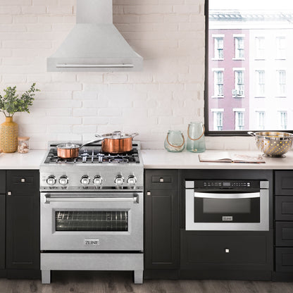 ZLINE 30" Range Hood - Fingerprint Resistant Stainless Steel with Color Shell Options