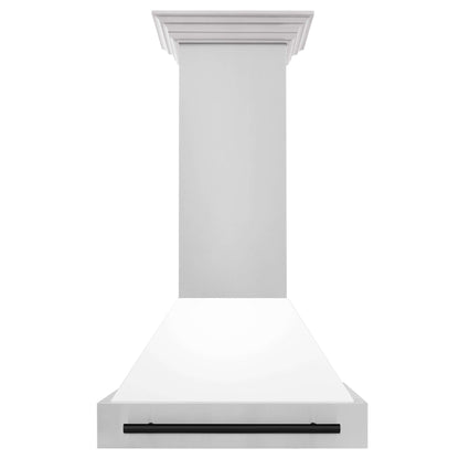 ZLINE 30" Autograph Edition Range Hood - Stainless Steel Shell and Matte White Accents