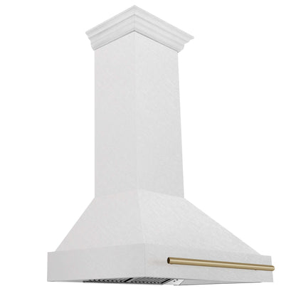 ZLINE 36" Autograph Edition Range Hood - Fingerprint Resistant with Stainless Steel Shell and Colored Handle