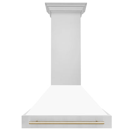 ZLINE Autograph Edition 36" Range Hood - Stainless Steel with Matte White Shell