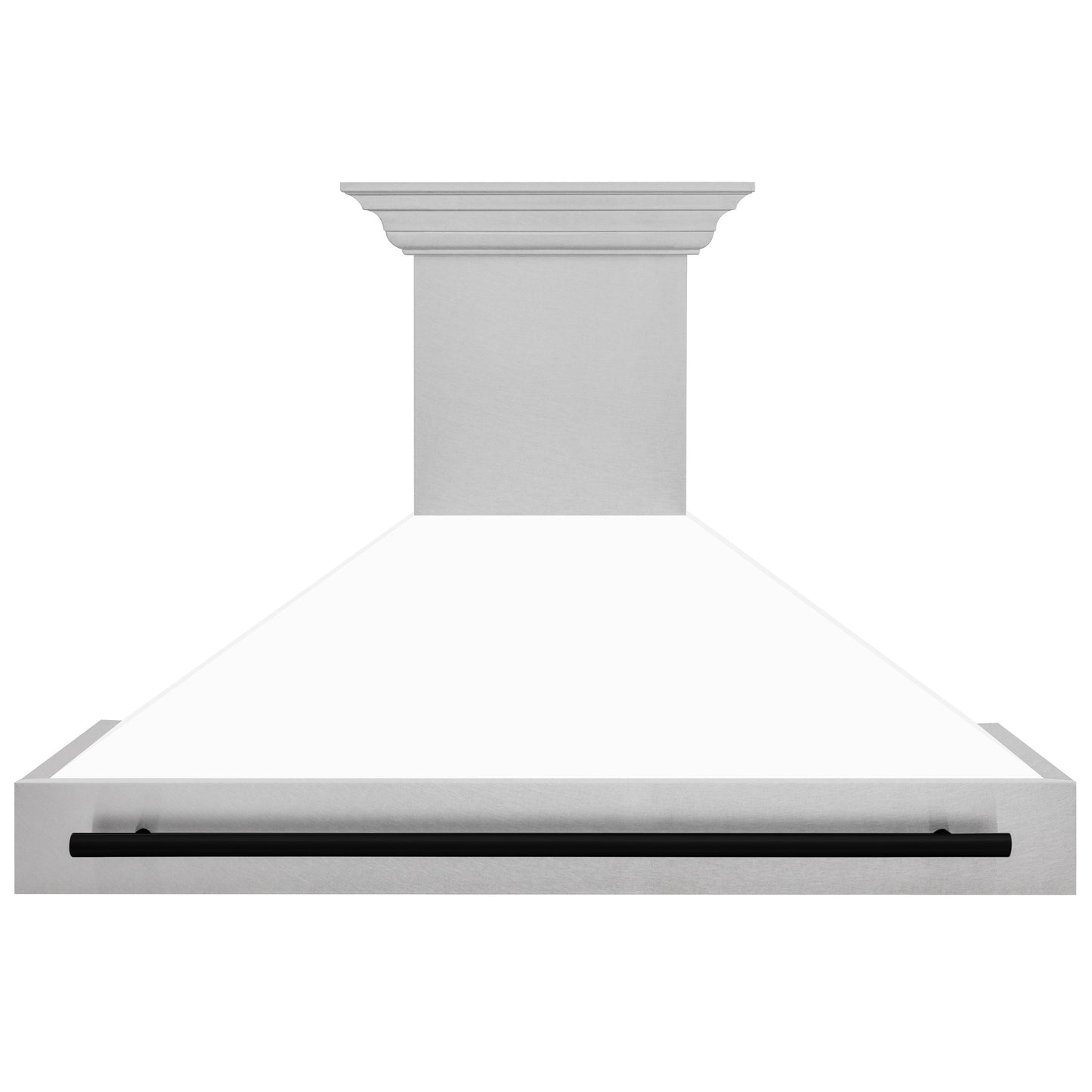ZLINE Autograph Edition 48" Range Hood - Fingerprint Resistant Stainless Steel with Matte White Shell and Accented Handle