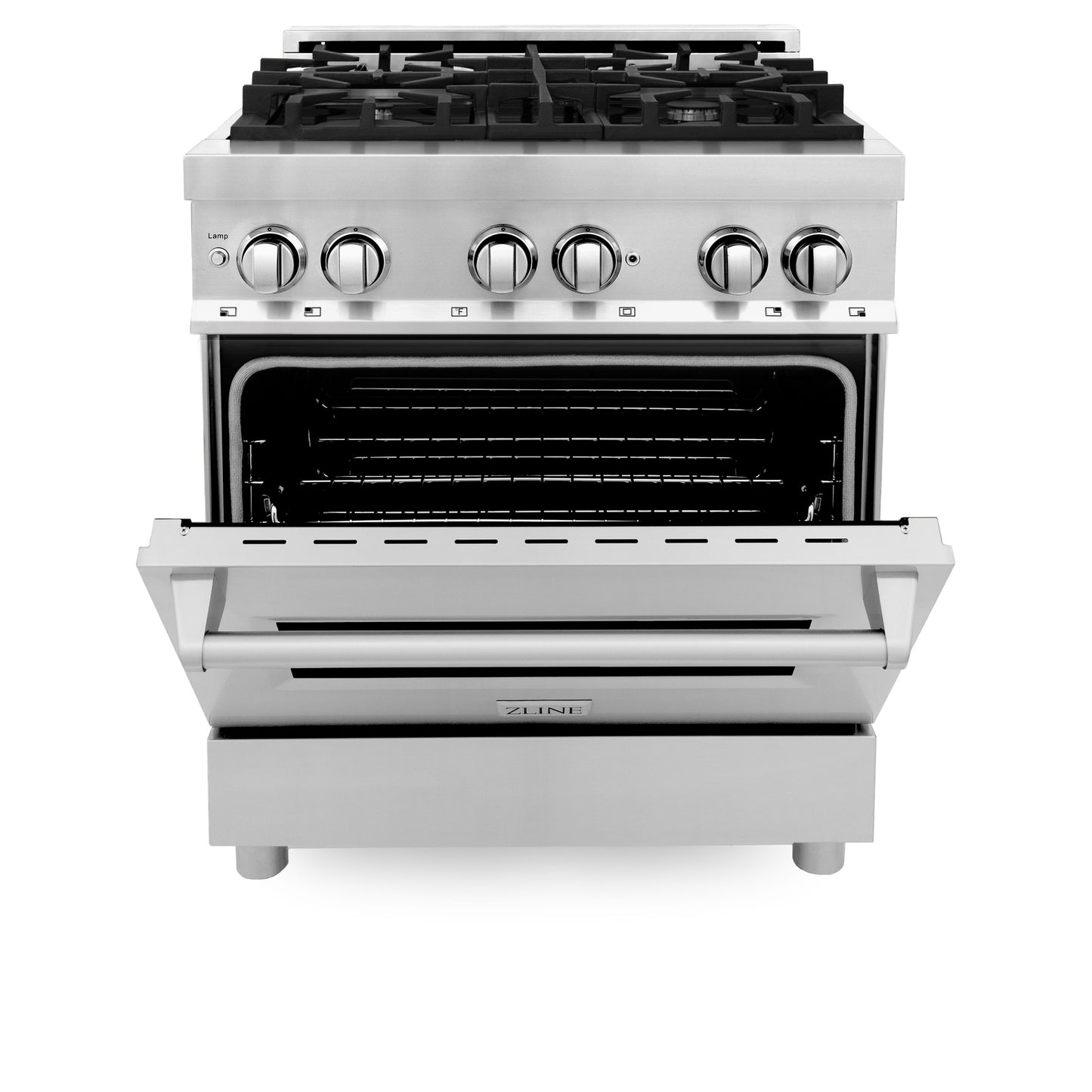 ZLINE 2-Appliance 30" Kitchen Package with Stainless Steel Dual Fuel Range and Convertible Vent Range Hood