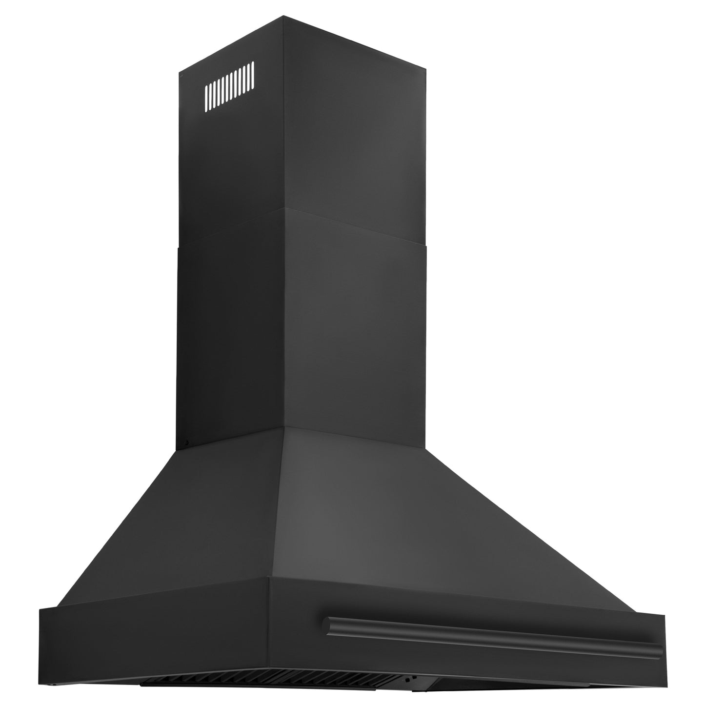 ZLINE Black Stainless Steel Range Hood - Black Handle, Various Size Options