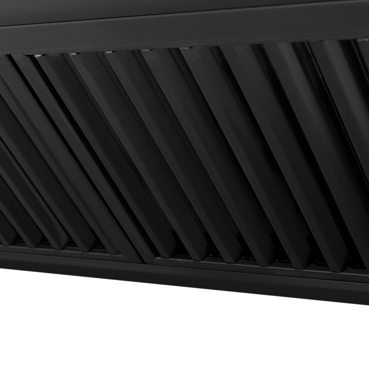 ZLINE Black Stainless Steel Range Hood - Black Handle, Various Size Options