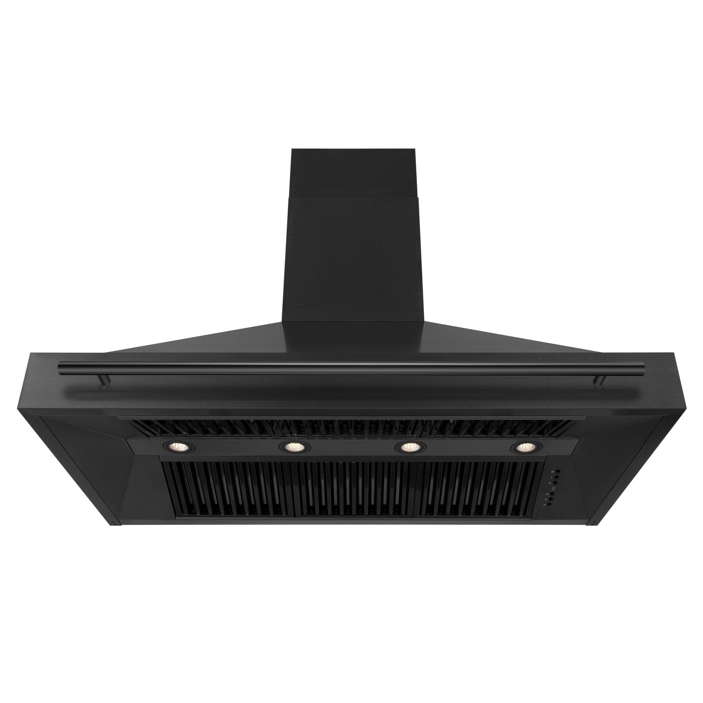 ZLINE Black Stainless Steel Range Hood - Black Handle, Various Size Options