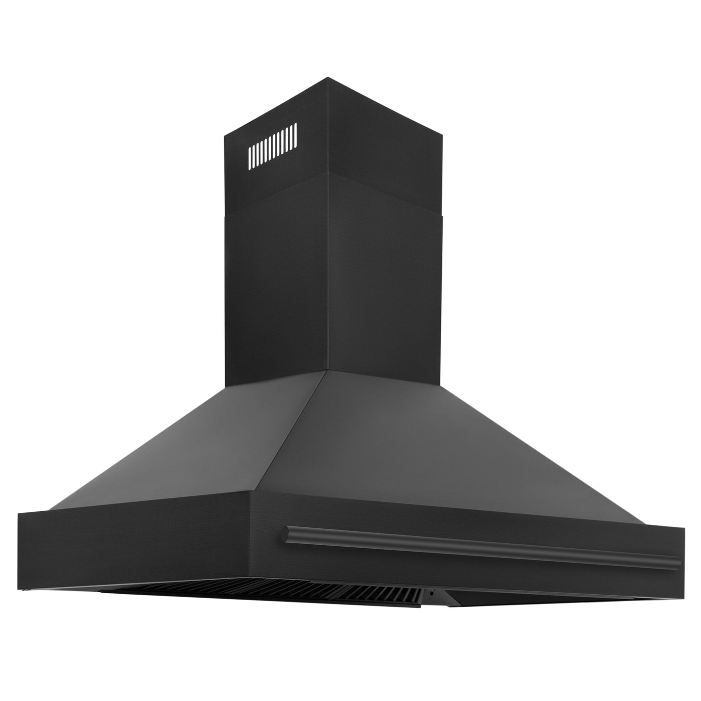 ZLINE Black Stainless Steel Range Hood - Black Handle, Various Size Options