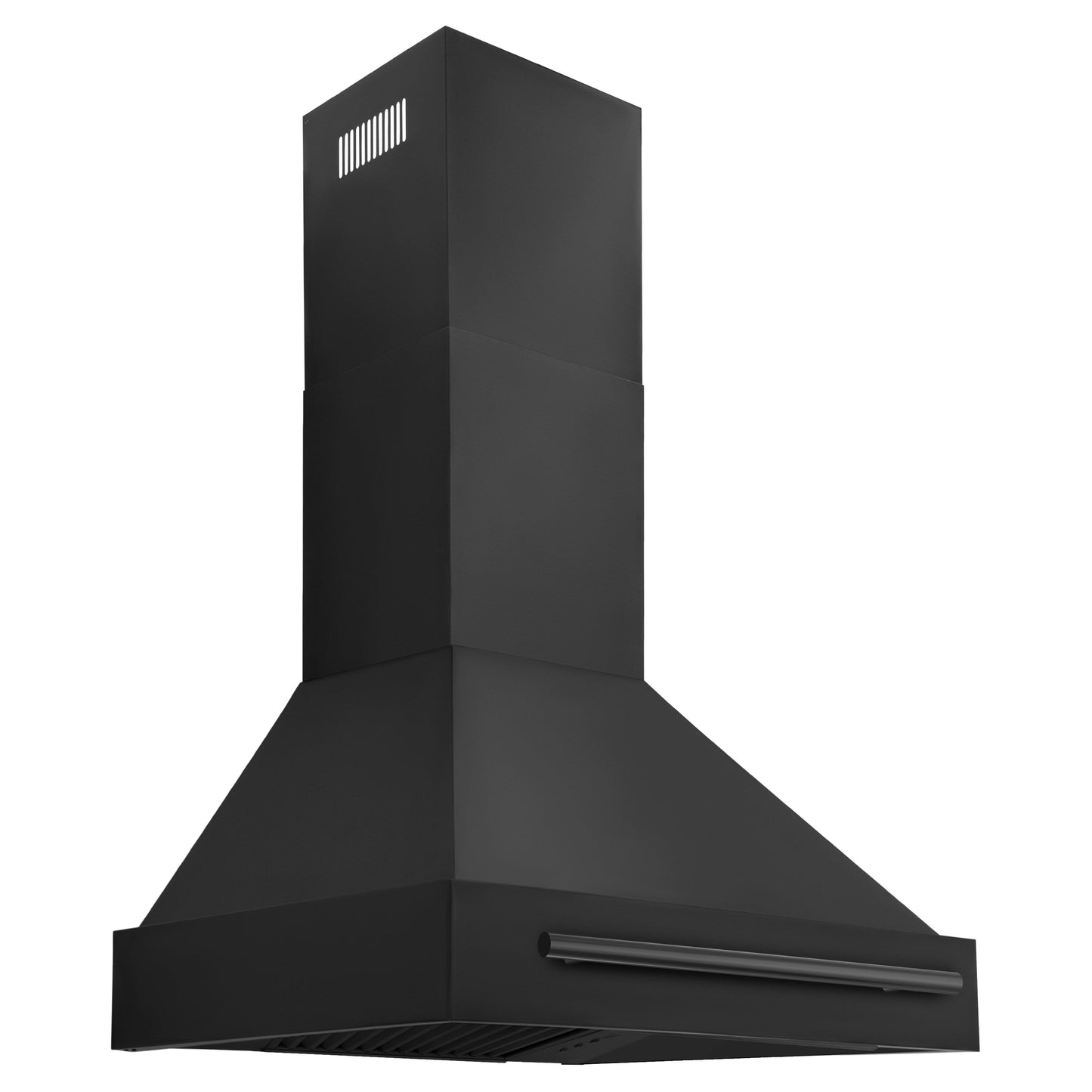 ZLINE Black Stainless Steel Range Hood - Black Handle, Various Size Options