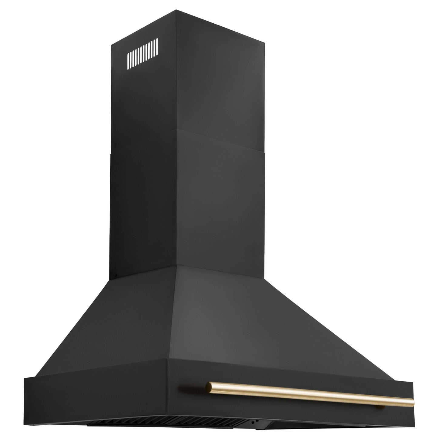 ZLINE 4-Appliance 36" Autograph Edition Kitchen Package with Black Stainless Steel Dual Fuel Range, Range Hood, Dishwasher, and Refrigeration with Polished Gold Accents