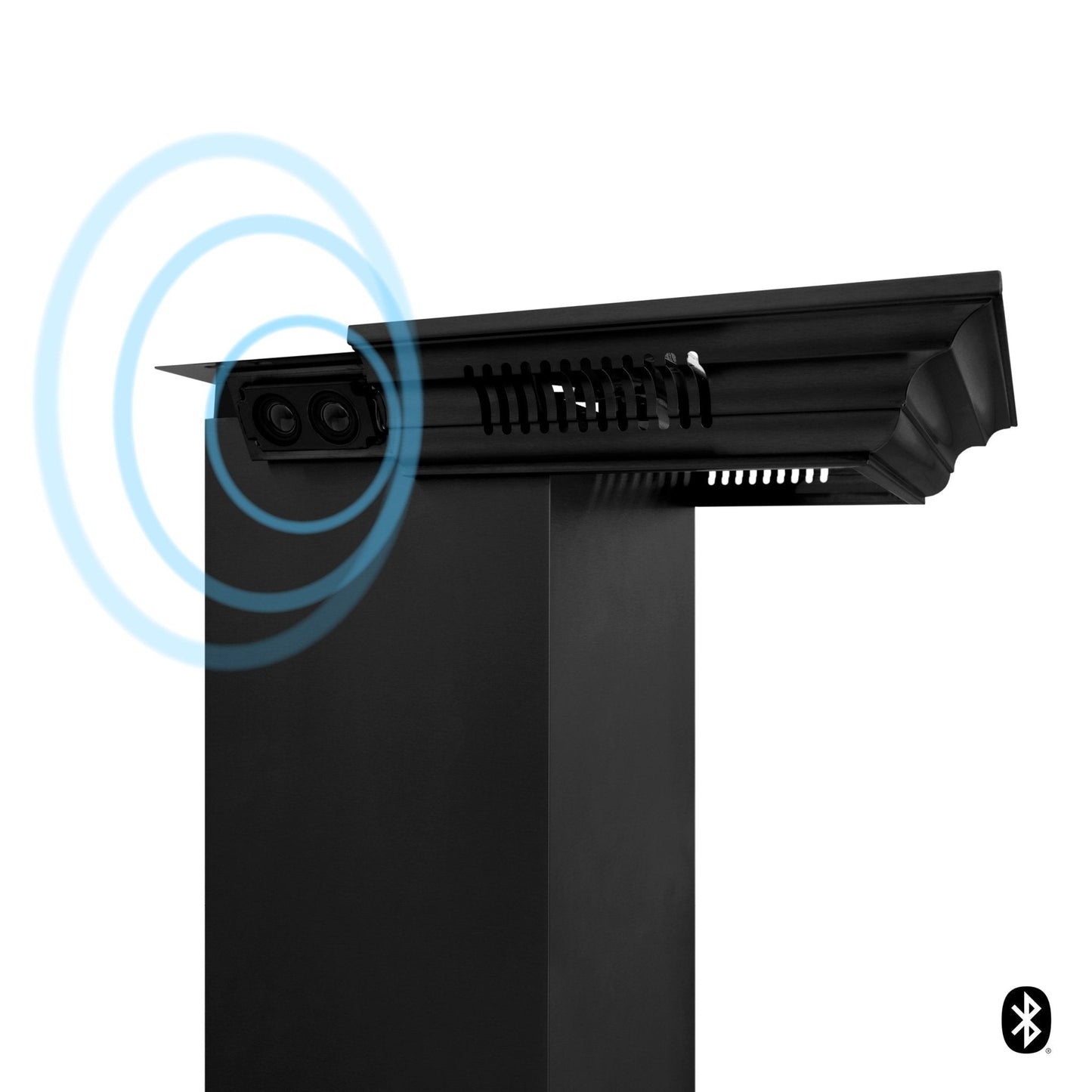 ZLINE Crown Molding - Black Stainless Steel with Built in Bluetooth Speakers