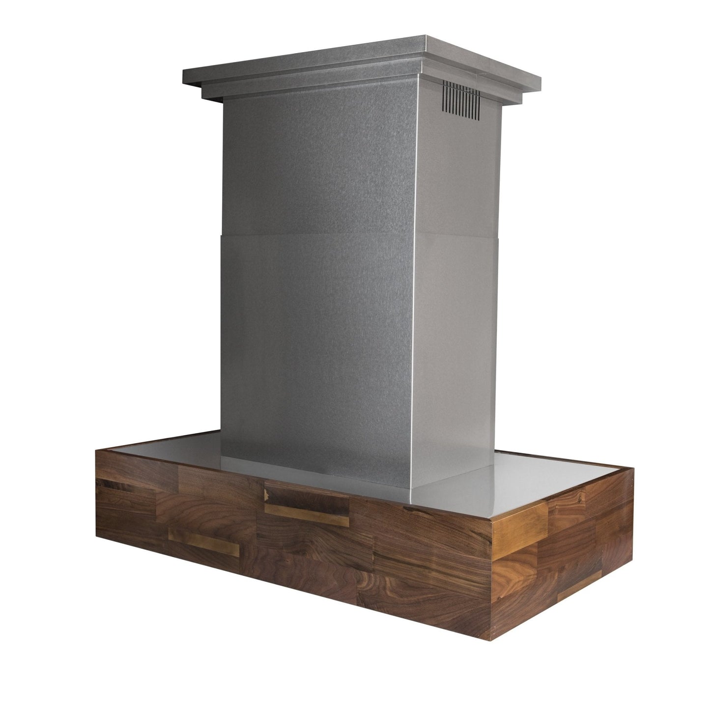 ZLINE Designer Series Wooden Island Mount Range Hood - Butcher Block with Remote Blower