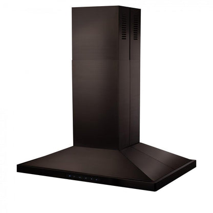 ZLINE Convertible Vent Island Mount Range Hood - Black Stainless Steel