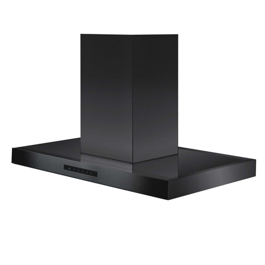 ZLINE Convertible Island Mount Range Hood - Black Stainless Steel