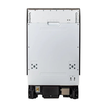 ZLINE 18" Compact Top Control Dishwasher - Matte White Panel, Traditional Handle