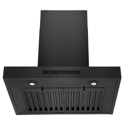 ZLINE Convertible Vent Wall Mount Range Hood - Black Stainless Steel
