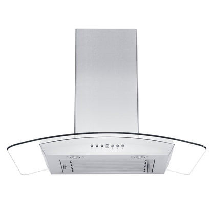 ZLINE Convertible Vent Wall Mount Range Hood - Stainless Steel & Glass