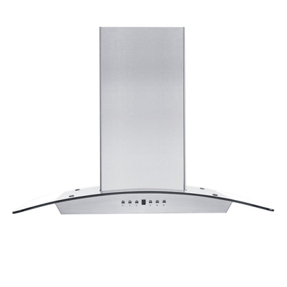 ZLINE Convertible Vent Wall Mount Range Hood - Stainless Steel & Glass